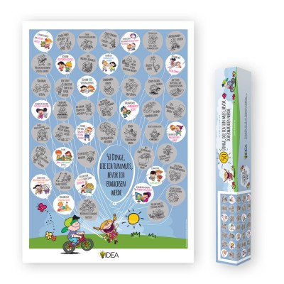 Scratch poster 50 things that the kids should do before grow up - German VER