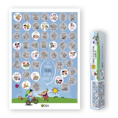 Scratch poster 50 things that the kids should do before grow up